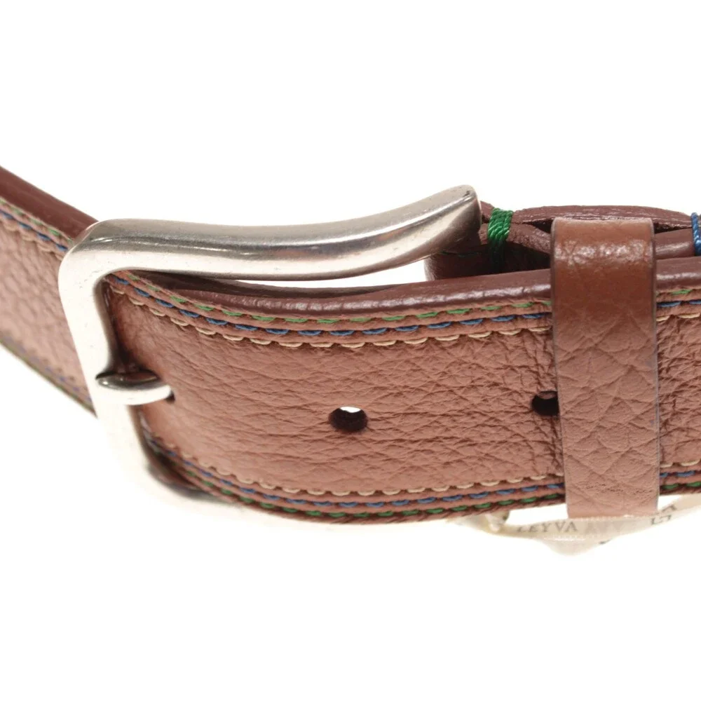 Leyva NWT Classic Belt Size 90 (US 34) in Brown Leather Made in Spain